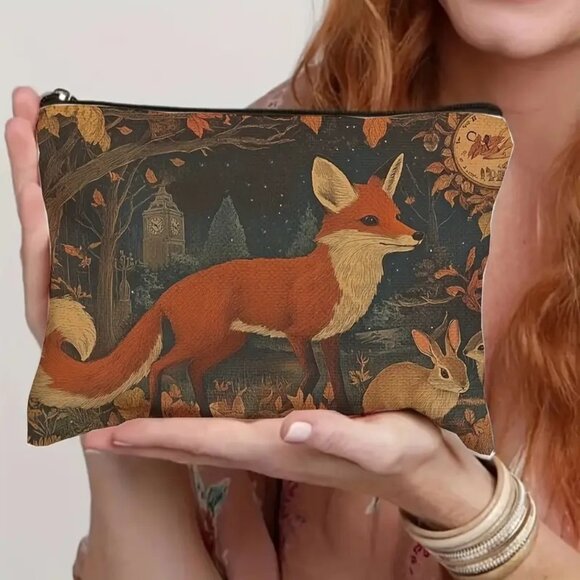 Handbags - English Fox and Forrest Friends Casual Polyester Travel Makeup Bag NWOT